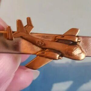 VINTAGE Airplane (WWII style airplane) tie clip